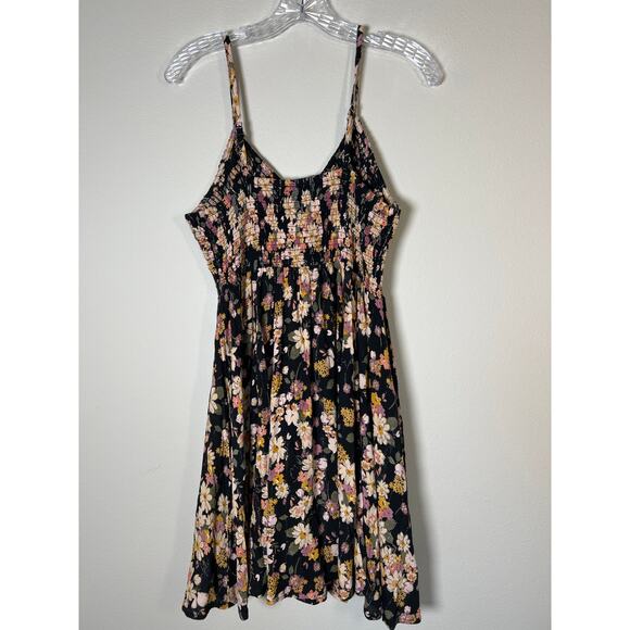 Angie Floral Black and Pink Mini Dress - Picture 2 of 7